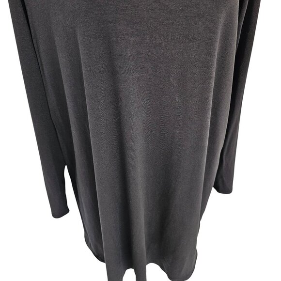 Eileen Fisher Black Long Sleeve High Neck Top Sz M - Picture 2 of 8